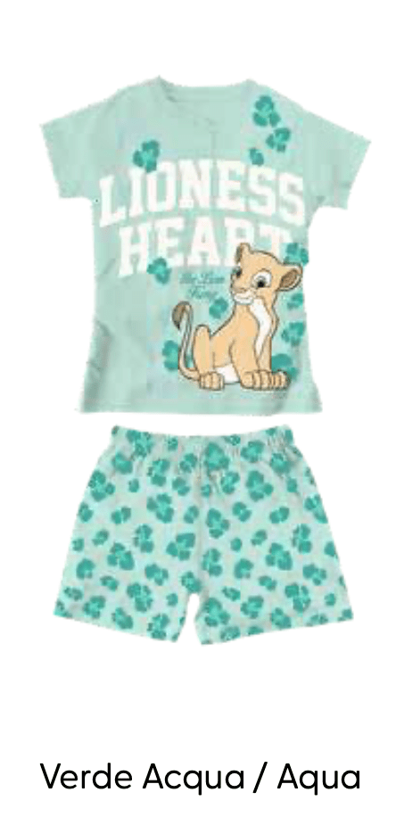 Pigiama cotone Disney Re Leone Classics estivo bambina DY50L4451