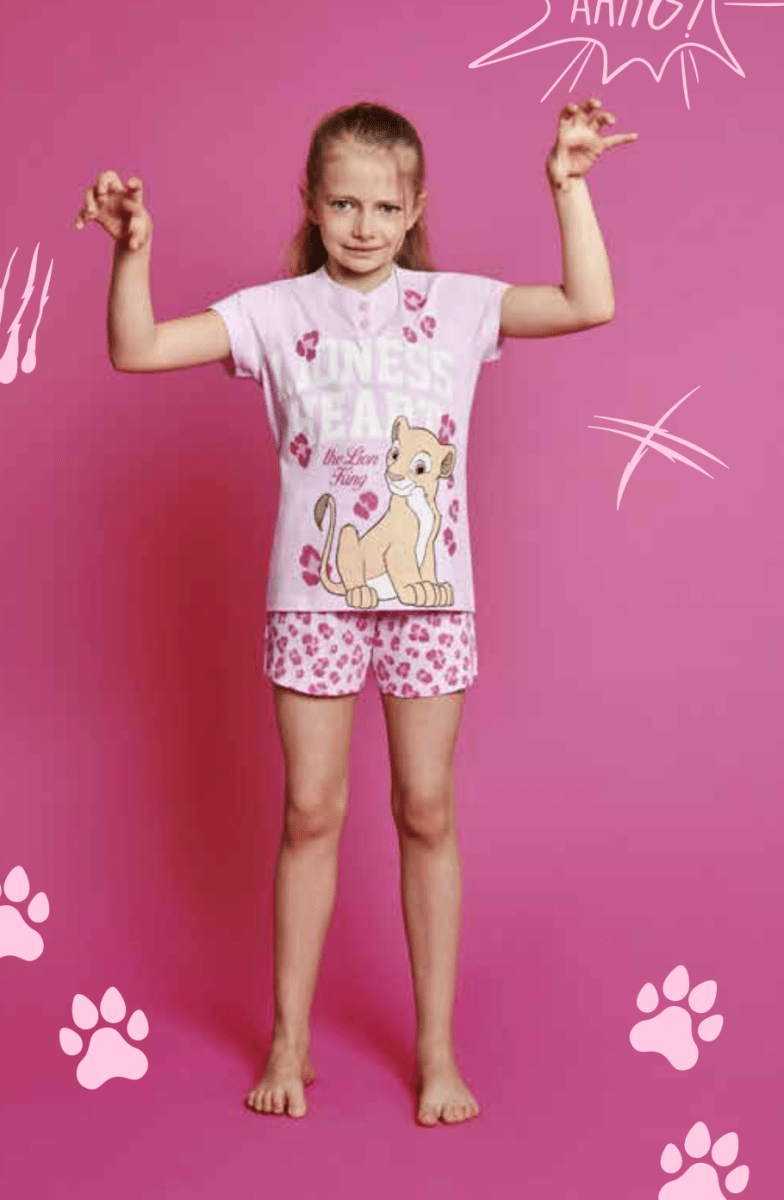 Pigiama cotone Disney Re Leone Classics estivo bambina DY50L4451