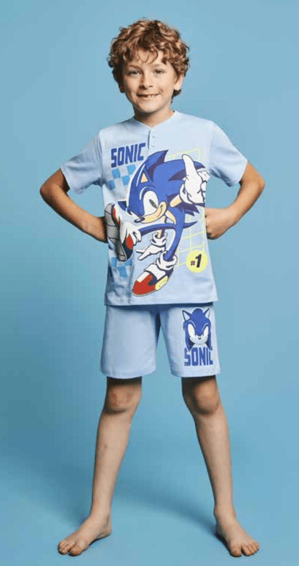 Pigiama cotone Sonic estivo bambino SC40G4835