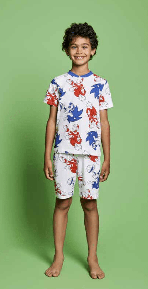 Pigiama cotone Sonic estivo bambino SC40G4835