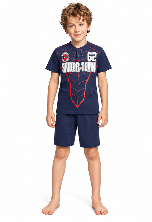 Pigiama cotone Spiderman estivo bambino MV40M7702