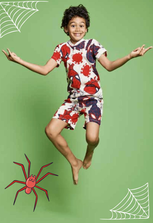 Pigiama cotone Spiderman estivo bambino MV40M7703