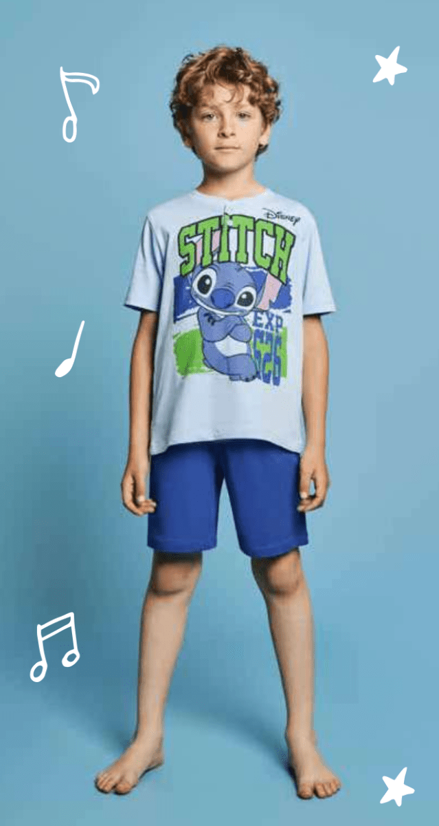 Pigiama cotone Stitch estivo bambino DY40M7710
