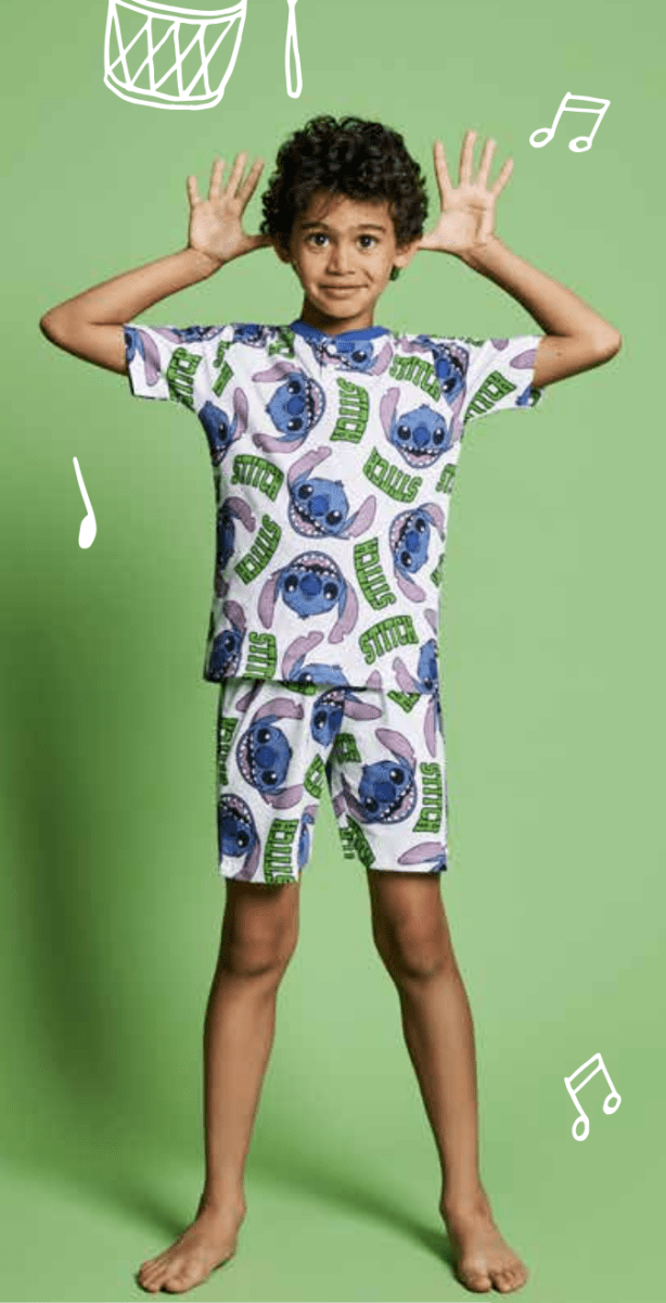 Pigiama cotone Stitch estivo bambino DY40M7710
