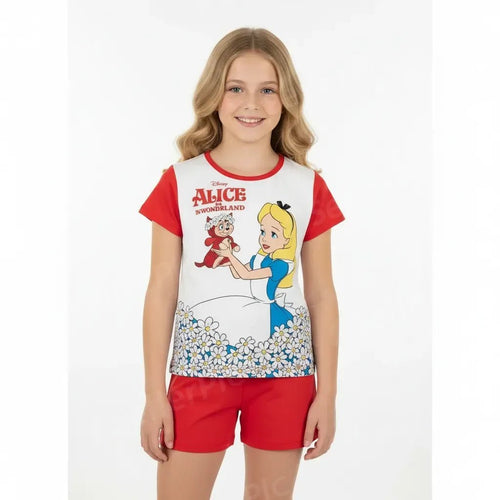Pigiama cotone estivo Alice In Wonderland Disney neonata bambina DY34P4286
