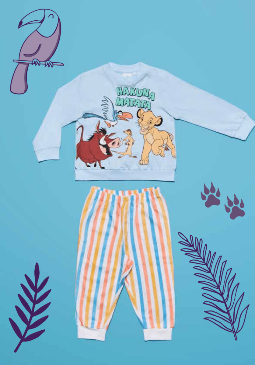 Pigiama cotone estivo Hakuna Matata Disney neonato baby DY32P4261