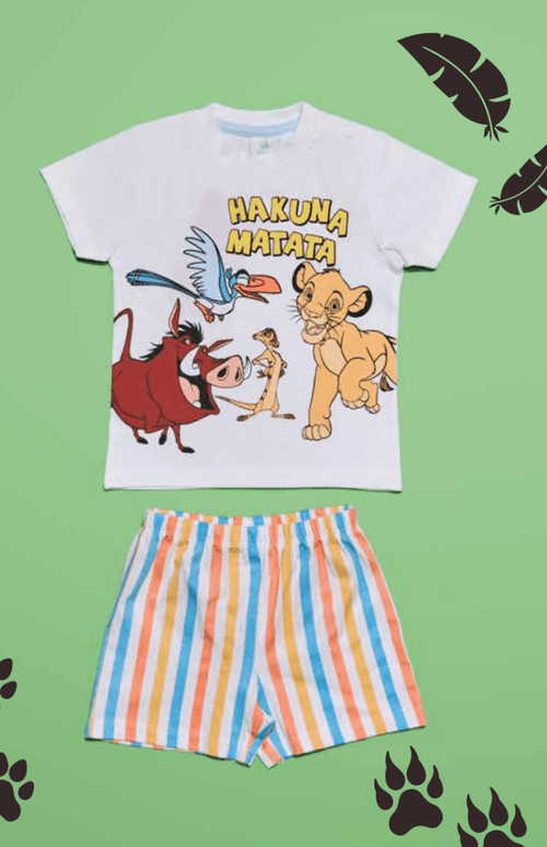 Pigiama cotone estivo Hakuna Matata Disney neonato baby DY34P4458