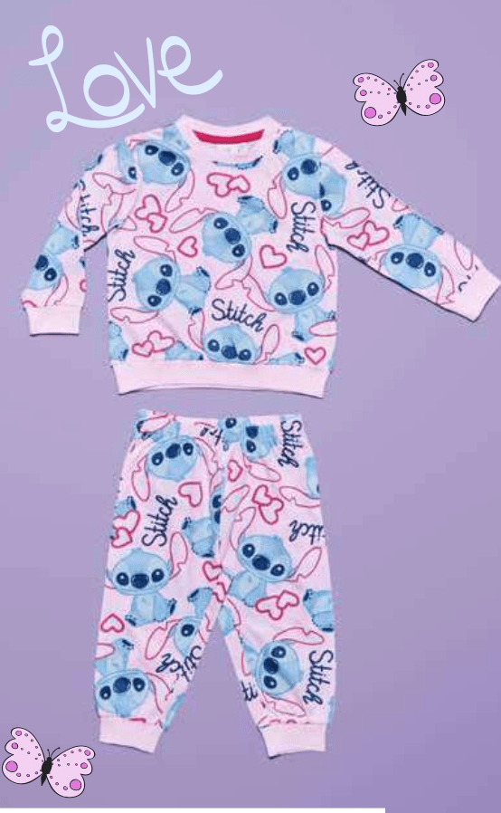 Pigiama cotone estivo Stitch Disney neonata baby DY32A9725