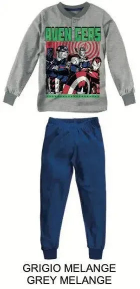 Pigiama cotone felpato Avengers Marvel bambino baby MV40G7404