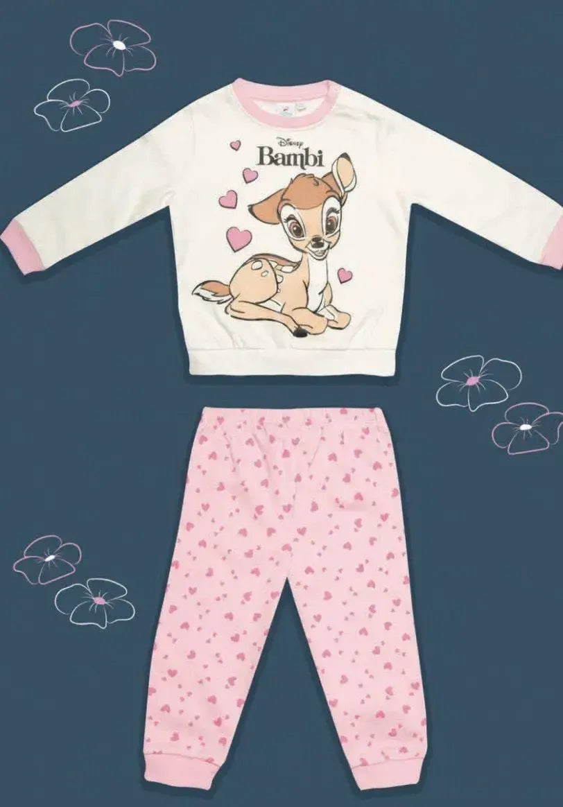 Pigiama cotone felpato Bambi Disney neonata bambina DY32A6385