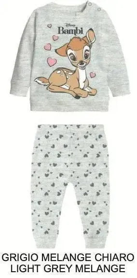 Pigiama cotone felpato Bambi Disney neonata bambina DY32A6385