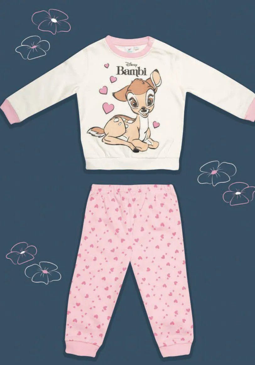 Pigiama cotone felpato Bambi Disney neonata bambina DY32A6385