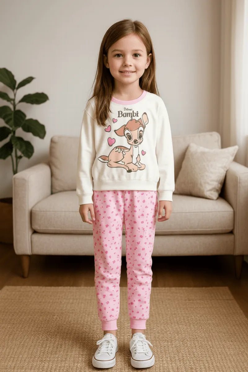 Pigiama cotone felpato Bambi Disney neonata bambina DY32A6385
