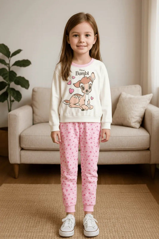 Pigiama cotone felpato Bambi Disney neonata bambina DY32A6385