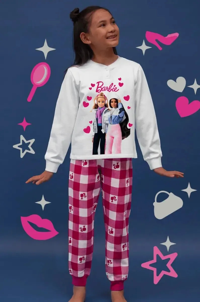 Pigiama cotone felpato Barbie bambina baby MT50C1771