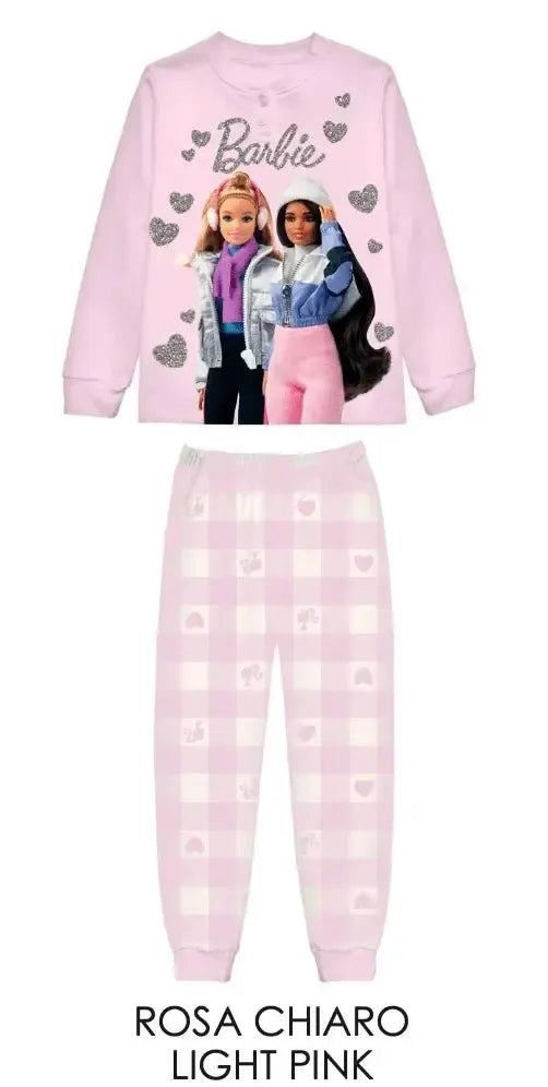 Pigiama cotone felpato Barbie bambina baby MT50C1771