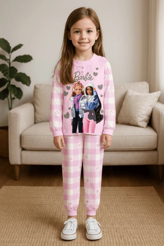 Pigiama cotone felpato Barbie bambina baby MT50C1771