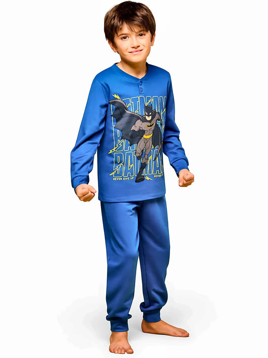 Pigiama cotone felpato Batman bambino baby DC40Z0410, colore royal