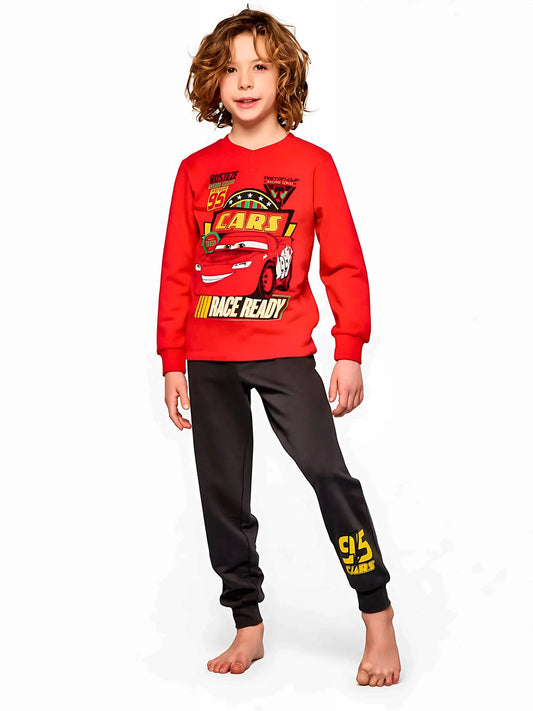 Pigiama cotone felpato Cars bambino baby DY40G4904, colore rosso