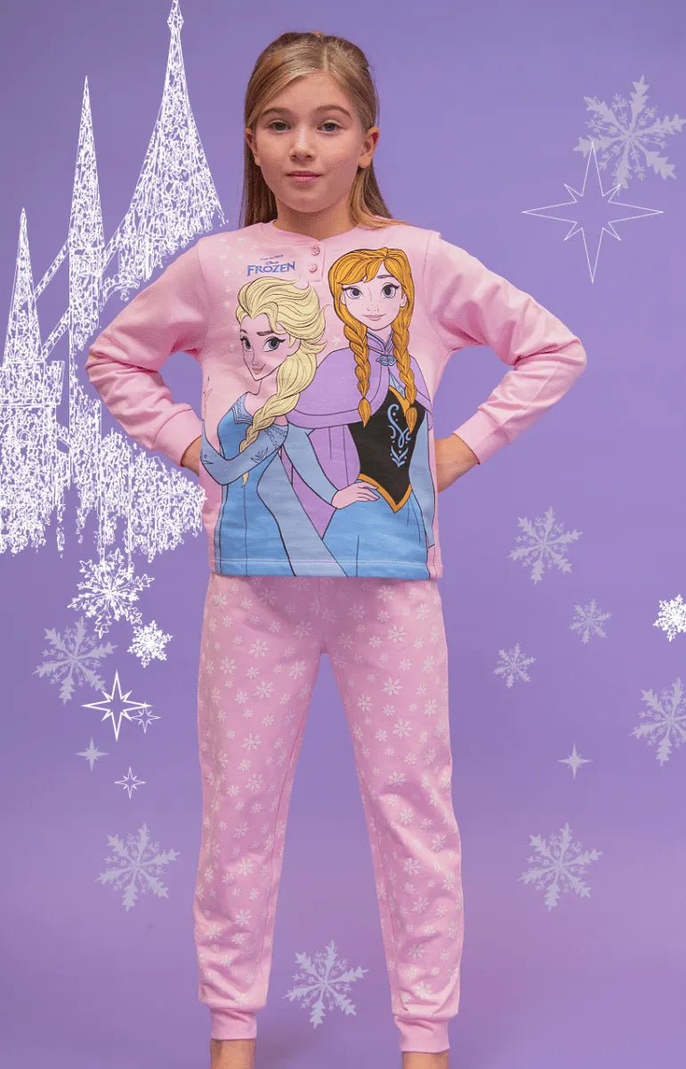 Pigiama cotone felpato Frozen bambina baby DY50A3578