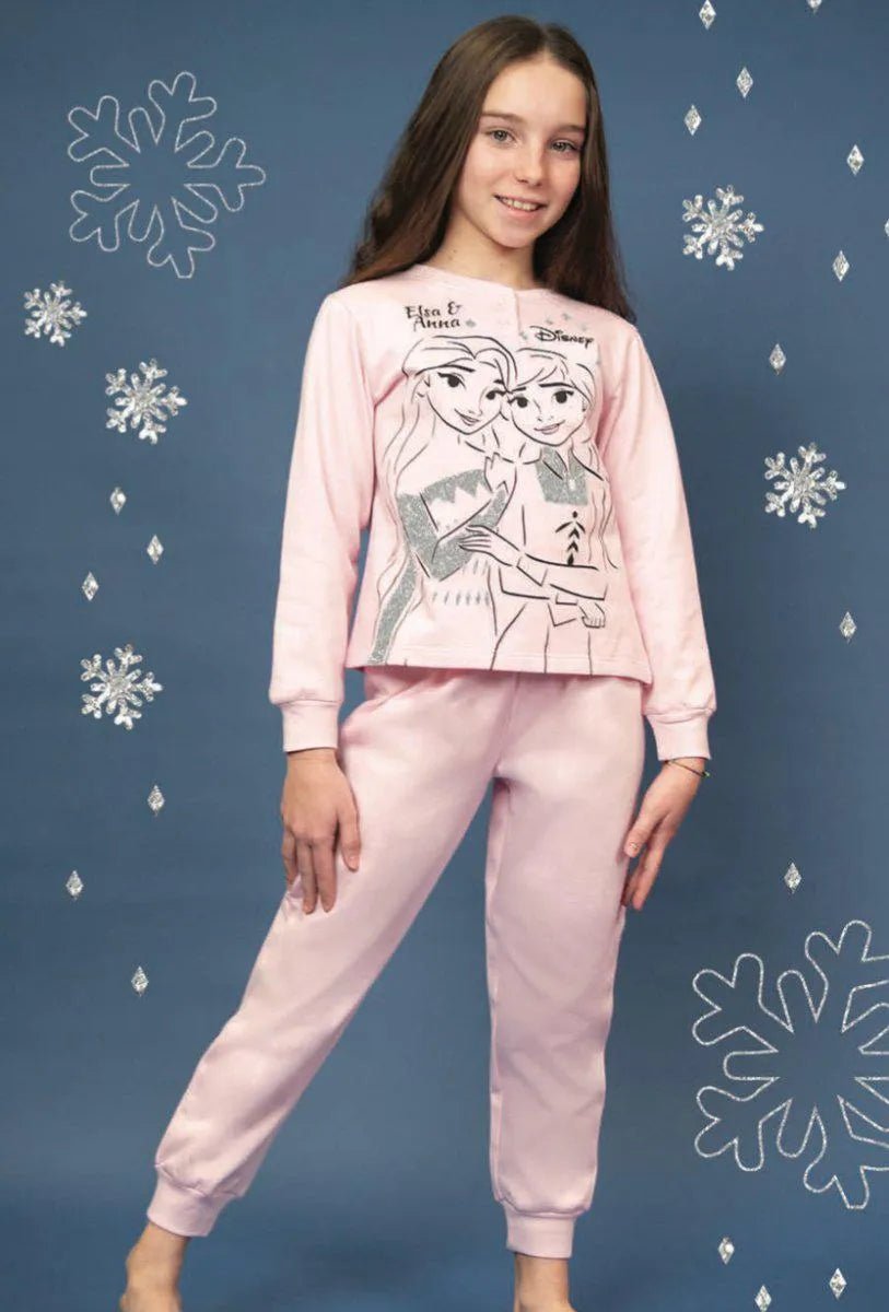 Pigiama cotone felpato Frozen bambina baby DY50A6410