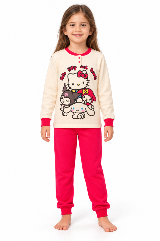Pigiama cotone felpato Hello Kitty bambina baby HK50A5555