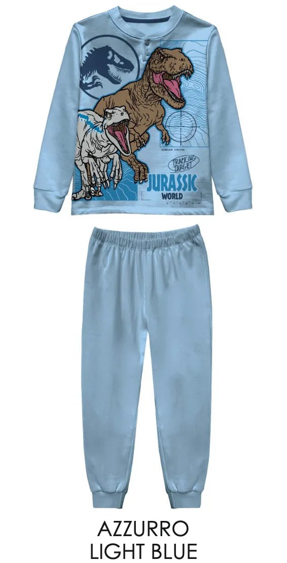 Pigiama cotone felpato Jurassic World bambino UN40G4716