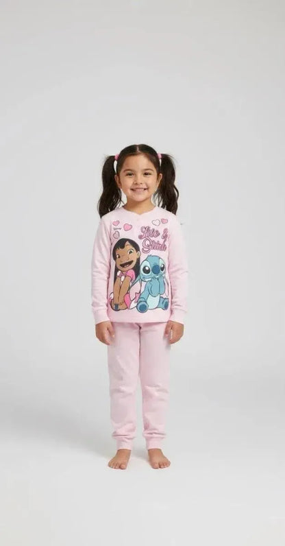 Pigiama cotone felpato Lilo&Stitch bambina baby DY50A3555
