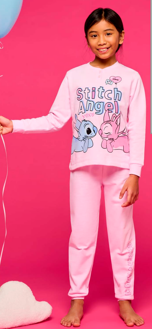 Pigiama cotone felpato Lilo&Stitch bambina baby DY50A5506