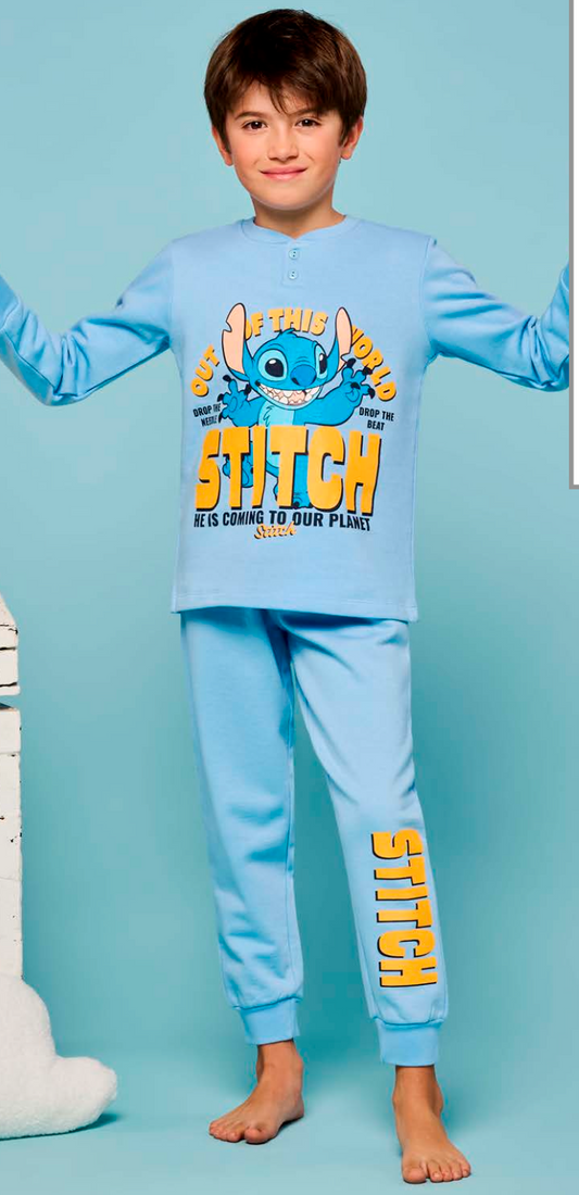 Pigiama cotone felpato Lilo&Stitch bambino baby DY40G4910