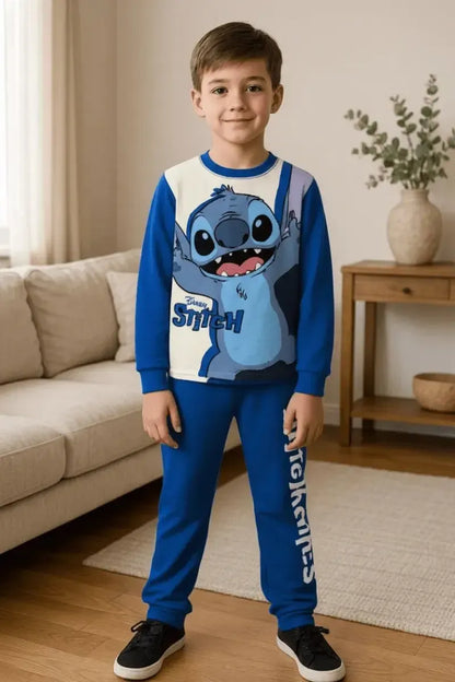 Pigiama cotone felpato Lilo&Stitch bambino baby DY40M7627