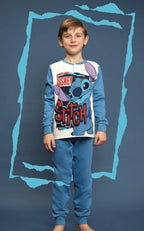 Pigiama cotone felpato Lilo&Stitch bambino baby Dy40M4410