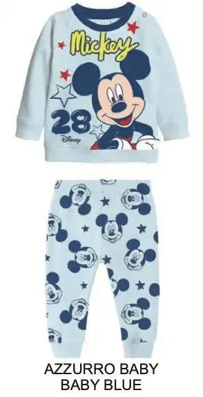 Pigiama cotone felpato Mickey Mouse Disney neonato bambino DY32A1420
