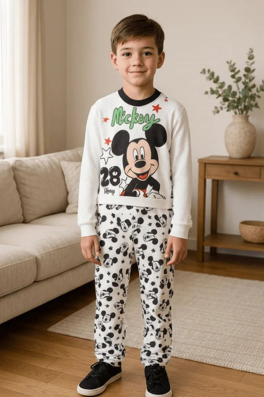 Pigiama cotone felpato Mickey Mouse Disney neonato bambino DY32A1420