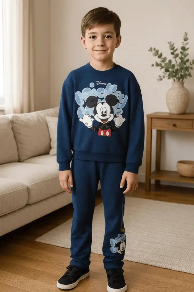 Pigiama cotone felpato Mickey Mouse Disney neonato bambino DY32L2102