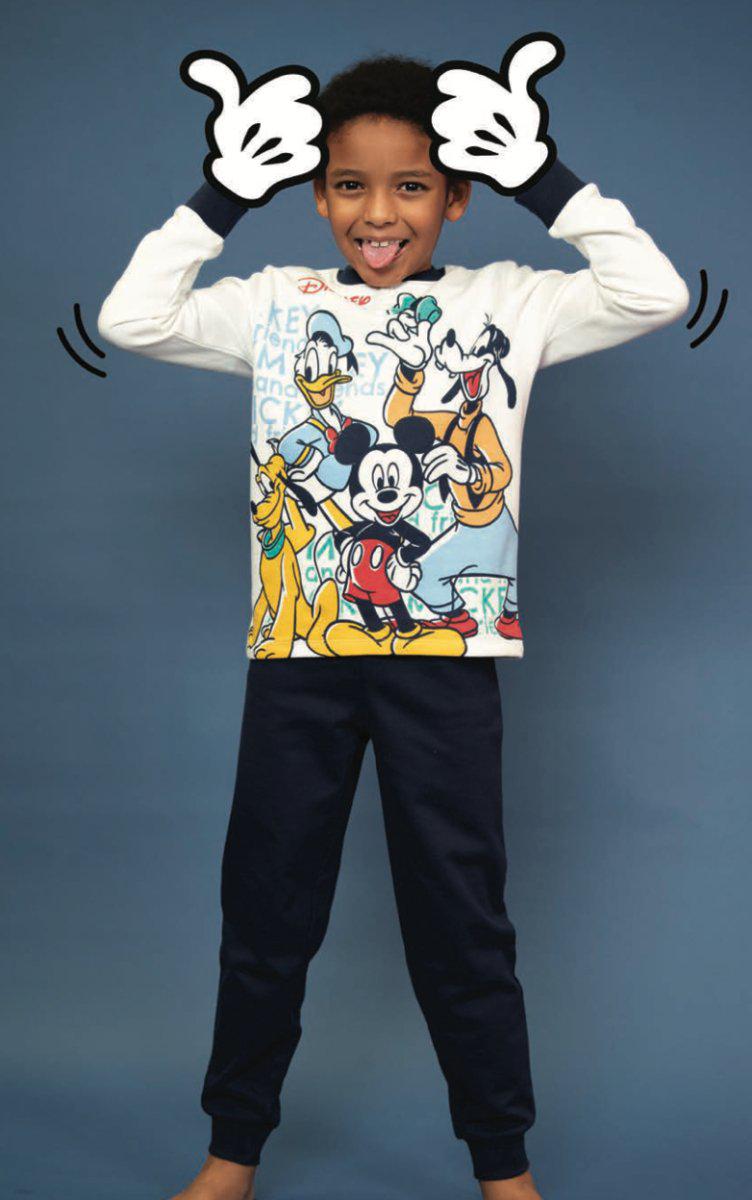 Pigiama cotone felpato Mickey Mouse bambino baby Dy40G7417