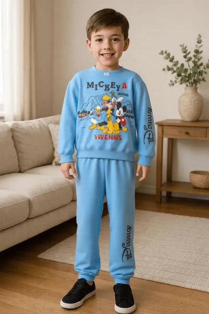 Pigiama cotone felpato Mickey Mouse e Friends Disney neonato bambino DY32P3436