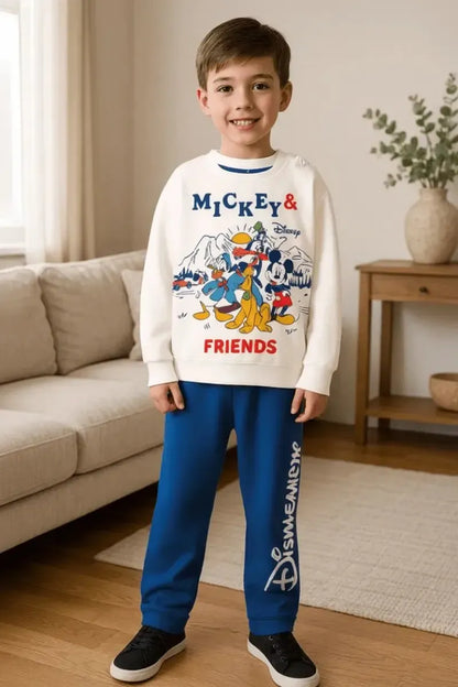 Pigiama cotone felpato Mickey Mouse e Friends Disney neonato bambino DY32P3436