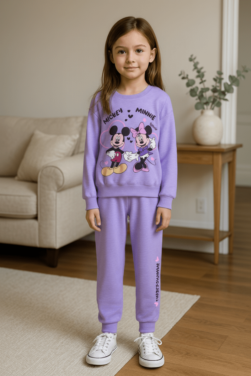 Pigiama cotone felpato Minnie Disney neonata baby DY32P3446