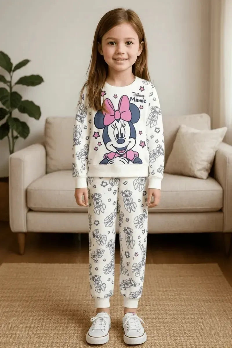 Pigiama cotone felpato Minnie Disney neonata bambina DY32A1409
