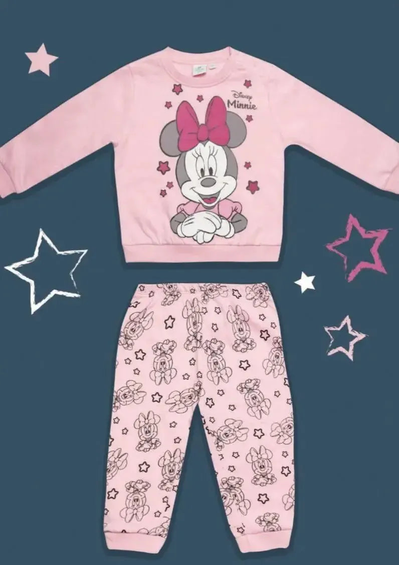 Pigiama cotone felpato Minnie Disney neonata bambina DY32A1409
