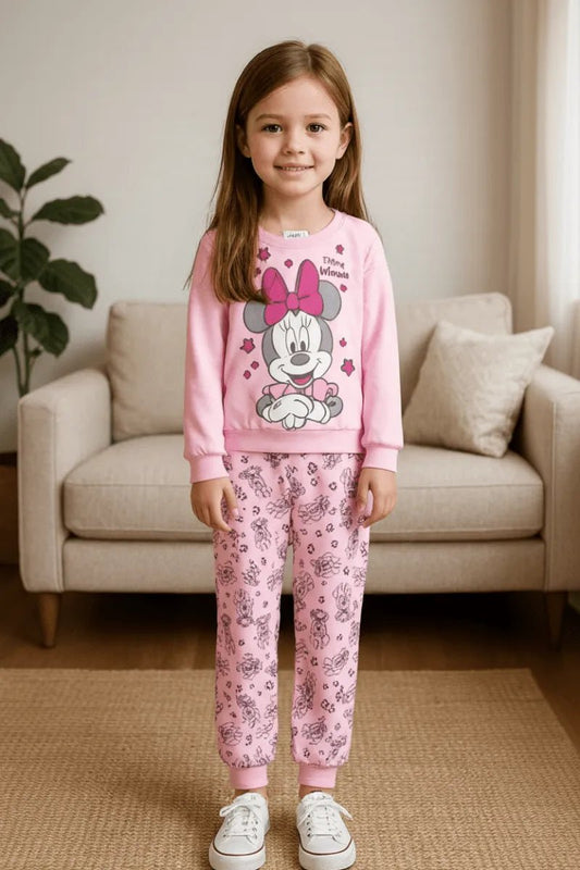 Pigiama cotone felpato Minnie Disney neonata bambina DY32A1409