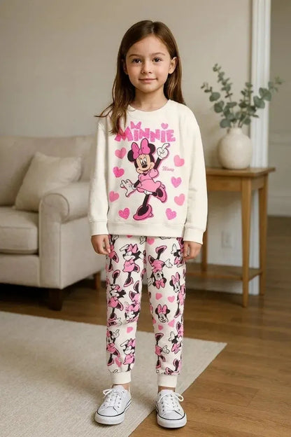 Pigiama cotone felpato Minnie Disney neonata bambina DY32K2057
