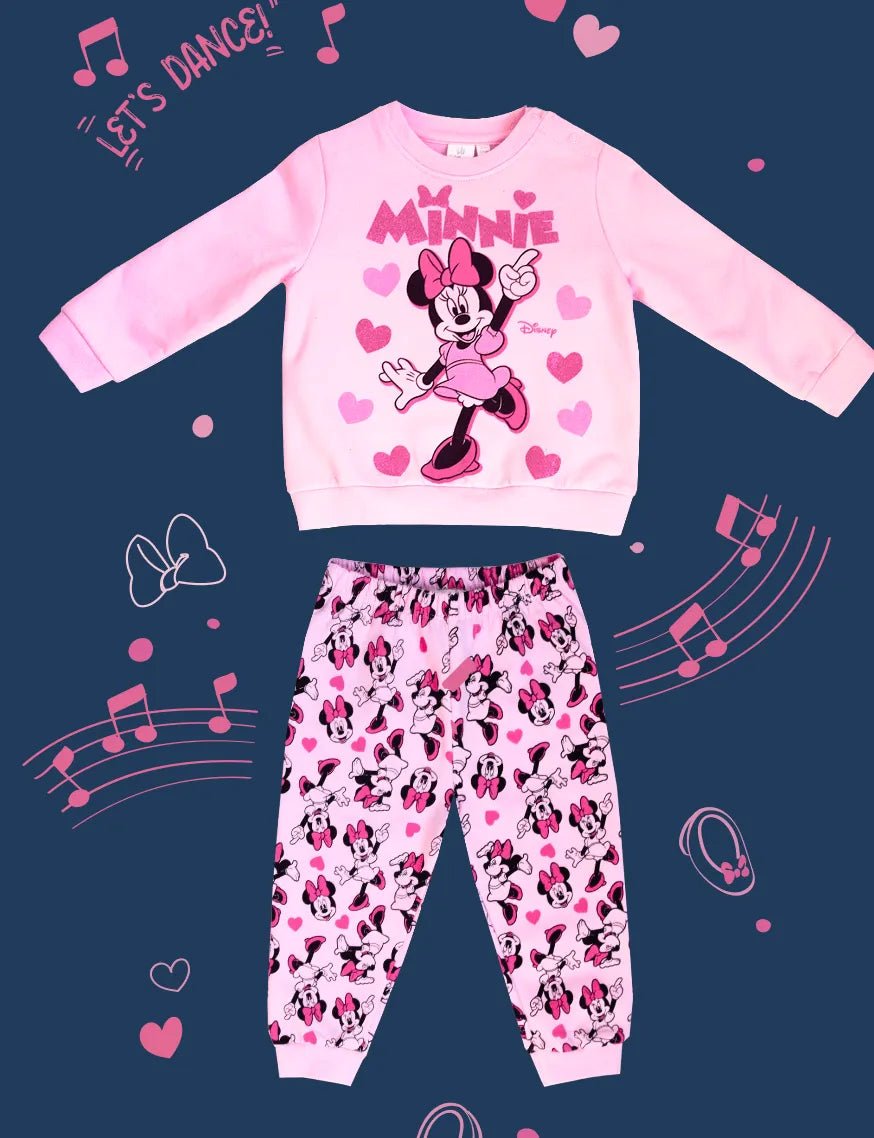 Pigiama cotone felpato Minnie Disney neonata bambina DY32K2057