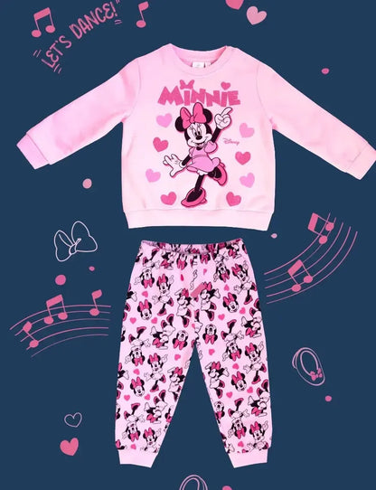 Pigiama cotone felpato Minnie Disney neonata bambina DY32K2057