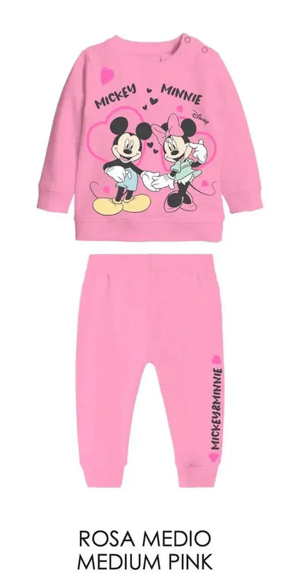 Pigiama cotone felpato Minnie Disney neonata bambina DY32P3446