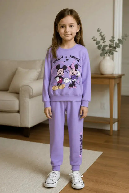 Pigiama cotone felpato Minnie Disney neonata bambina DY32P3446