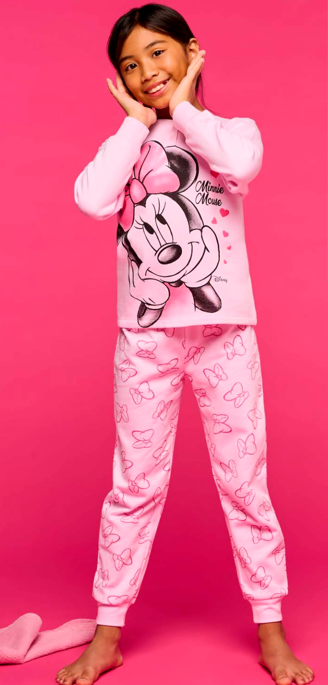 Pigiama cotone felpato Minnie Mouse bambina baby DY50A5558