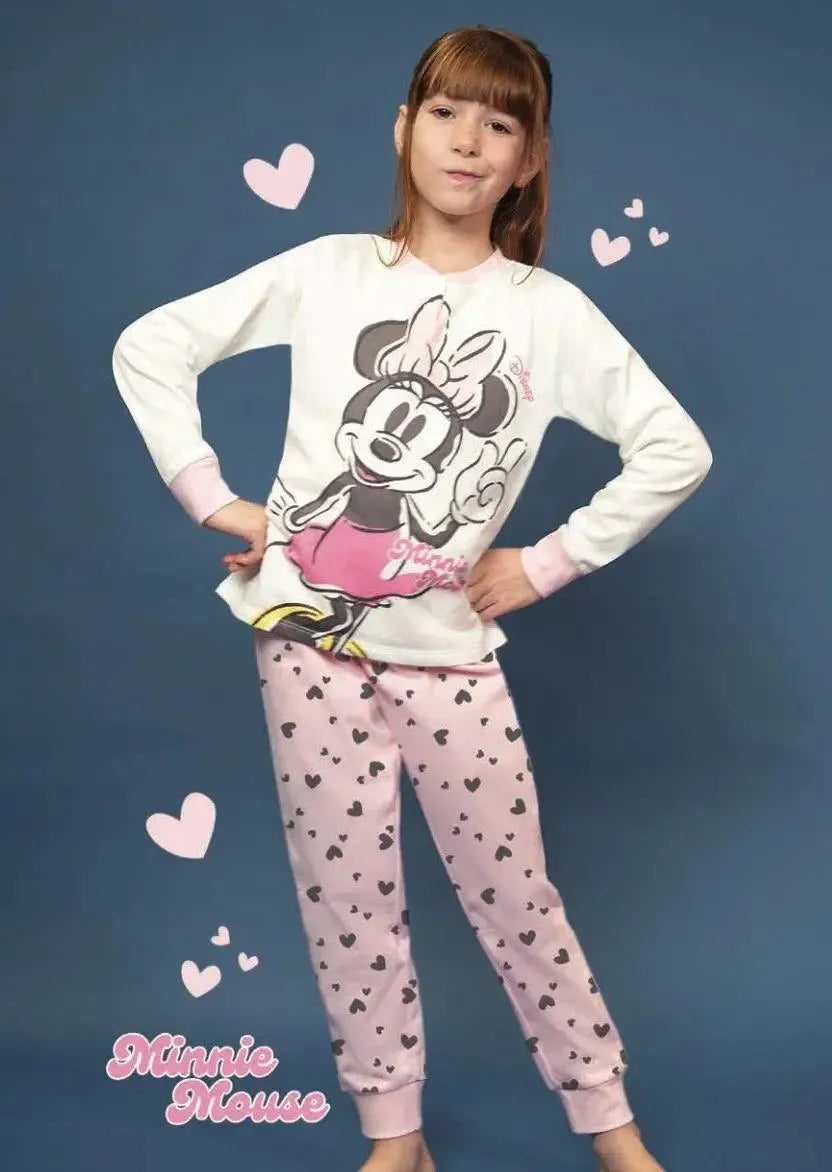Pigiama cotone felpato Minnie bambina baby DY50C6255