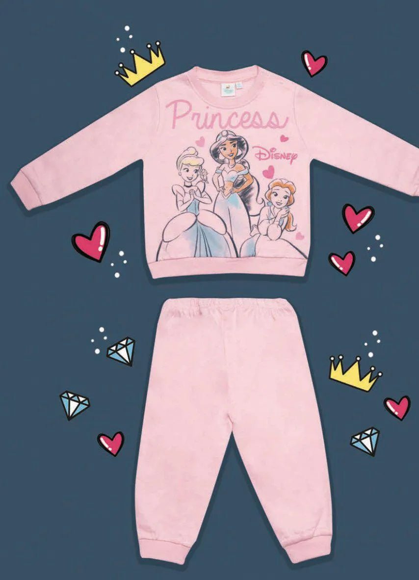 Pigiama cotone felpato Principesse Disney neonata bambina DY32A6378